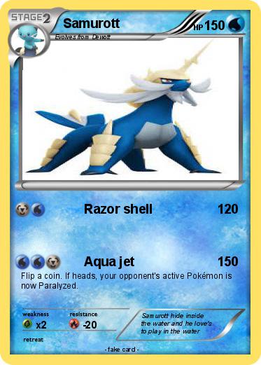 Pokémon Samurott 847 847 - Razor shell - My Pokemon Card