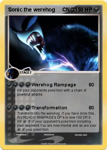 Pokemon Sonic the werehog     CNC