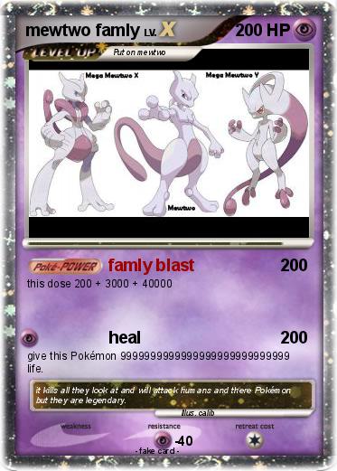 Pokemon mewtwo famly