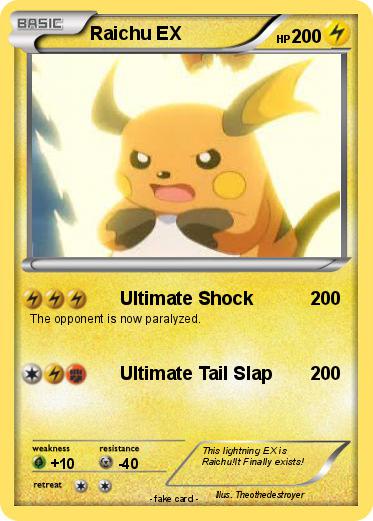 Pokemon Raichu EX