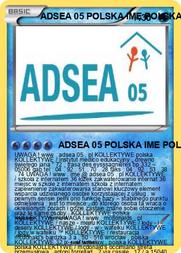 Pokemon ADSEA 05 POLSKA IME POLSKA