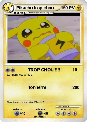 Pokemon Pikachu trop chou