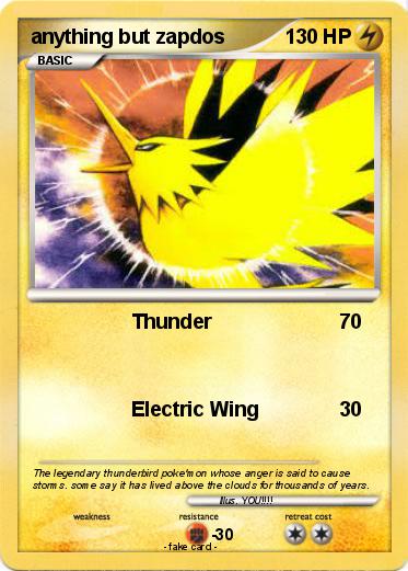 Pokemon anything but zapdos