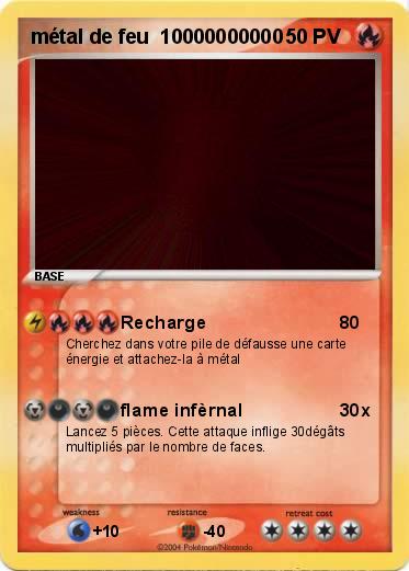 Pokemon métal de feu  10000000000