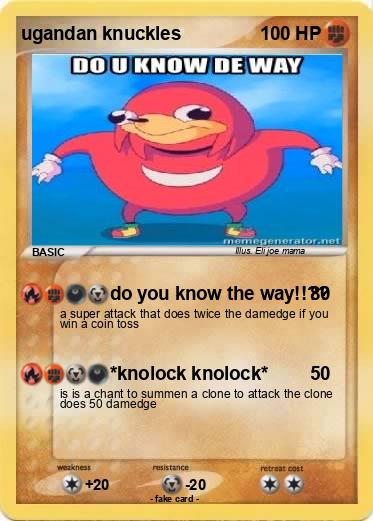 Pokemon ugandan knuckles