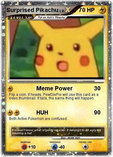 Pokemon Surprised Pikachu