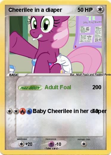 Pokemon Cheerilee in a diaper