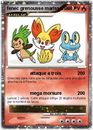 Pokemon fenec grenousse marisson