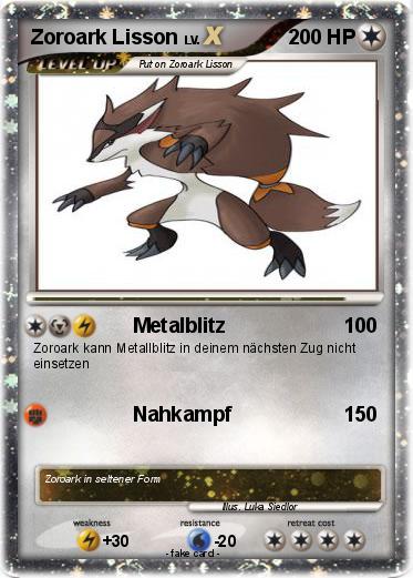 Pokemon Zoroark Lisson