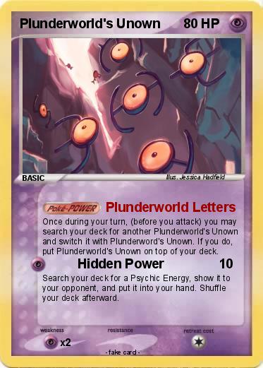 Pokemon Plunderworld's Unown