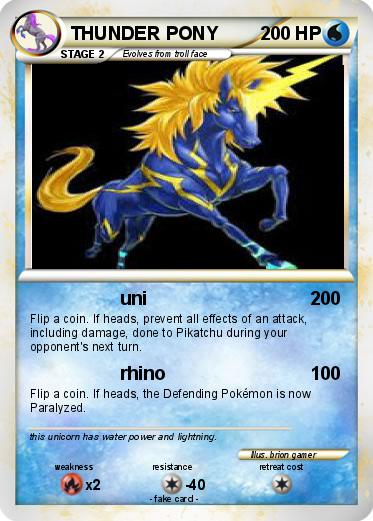 Pokemon THUNDER PONY