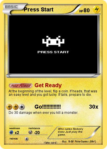 Pokemon Press Start