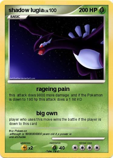 Pokemon shadow lugia