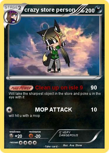 Pokemon crazy store person