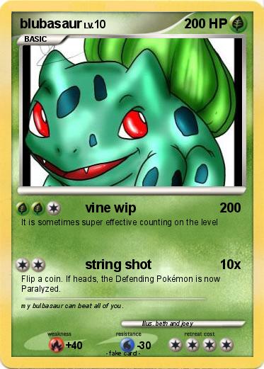 Pokemon blubasaur