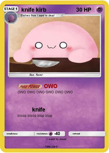 Pokemon knife kirb