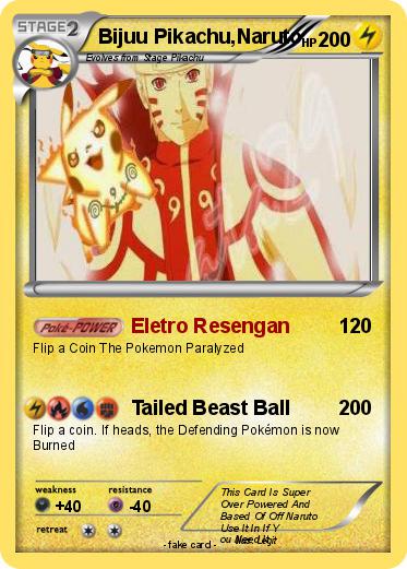 Pokemon Bijuu Pikachu,Naruto