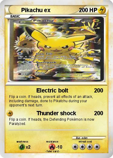 Pokemon Pikachu ex