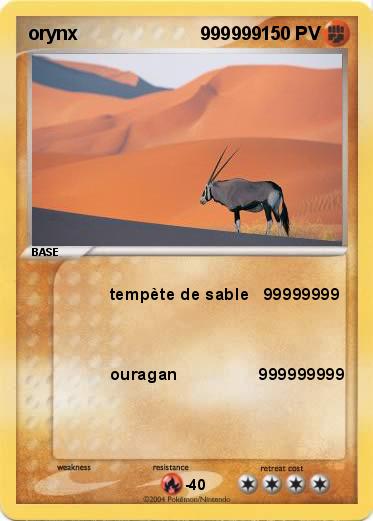Pokemon orynx                        999999
