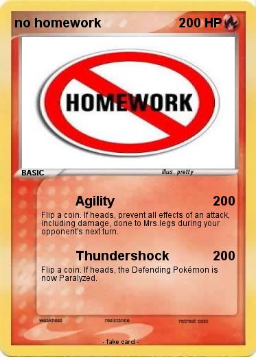 Pokemon no homework