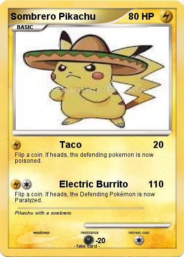 Pokemon Sombrero Pikachu