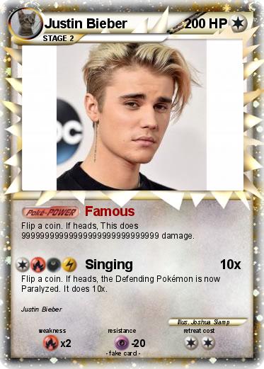 Pokemon Justin Bieber