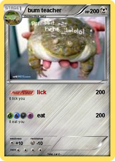Pokemon bum teacher