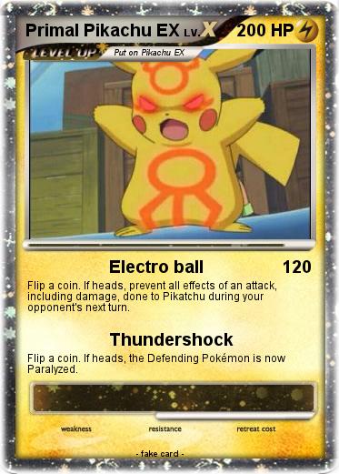 Pokemon Primal Pikachu EX