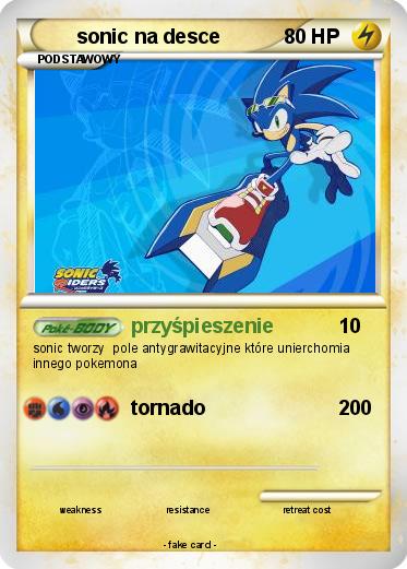Pokemon sonic na desce