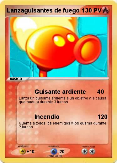Pokemon Lanzaguisantes de fuego