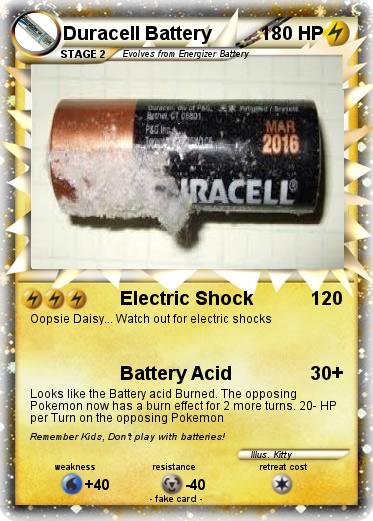 Pokemon Duracell Battery