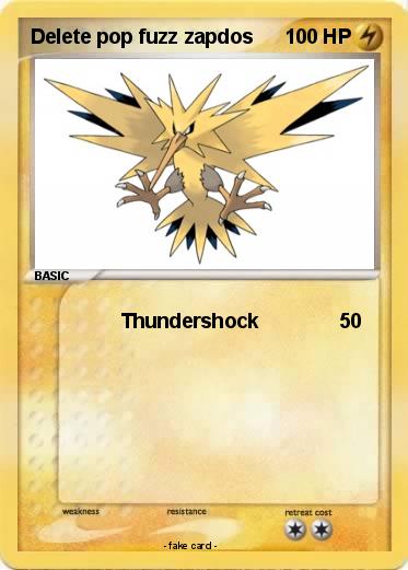 Pokemon Delete pop fuzz zapdos