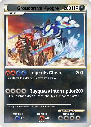 Pokemon Groudon vs Kyogre