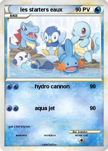 Pokemon les starters eaux