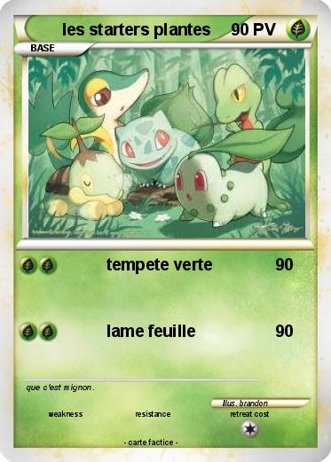 Pokemon les starters plantes