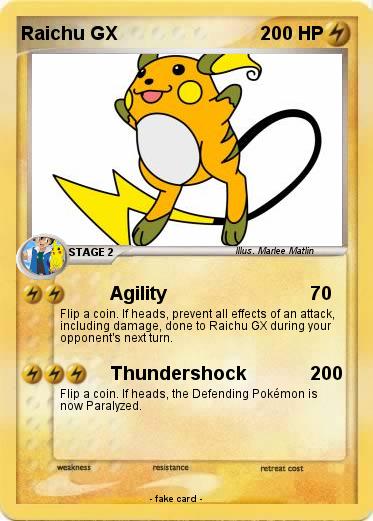 Pokemon Raichu GX