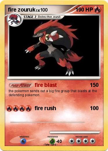 Pokemon fire zouruk