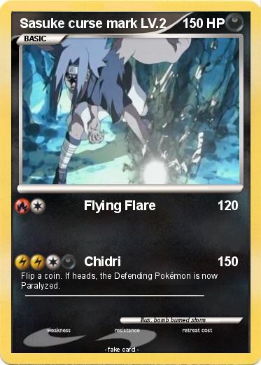Pokemon Sasuke curse mark LV.2
