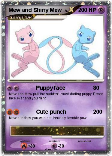 Pokemon Mew and Shiny Mew