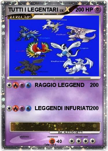 Pokemon TUTTI I LEGENTARI