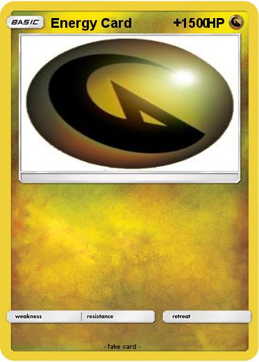 Pokemon Energy Card            +      0
