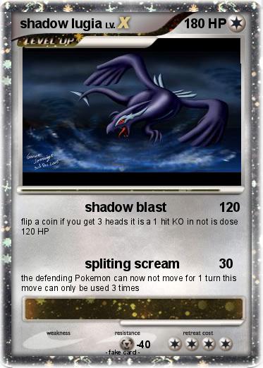 Pokemon shadow lugia