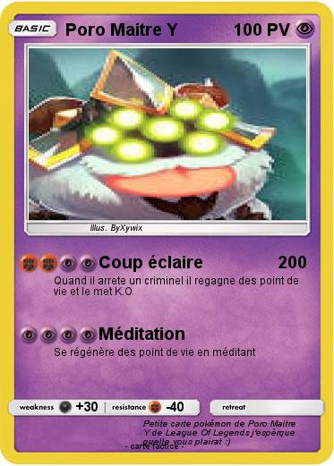 Pokemon Poro Maitre Y