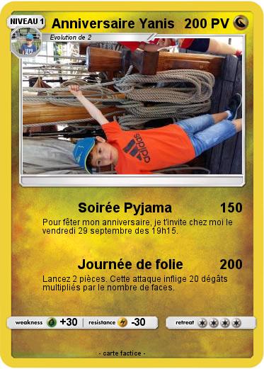 Pokemon Anniversaire Yanis