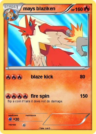 Pokémon Mays Blaziken 2 2 Blaze Kick My Pokemon Card