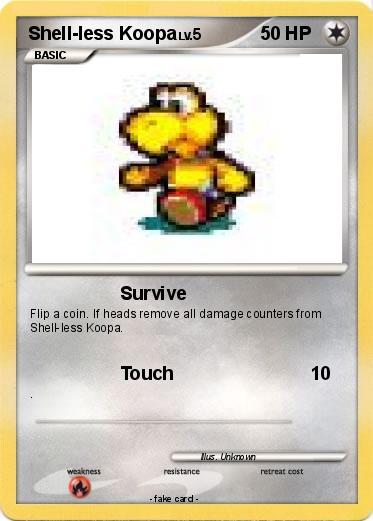 Pokemon Shell-less Koopa