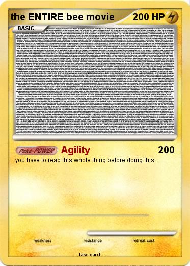Pokemon the ENTIRE bee movie