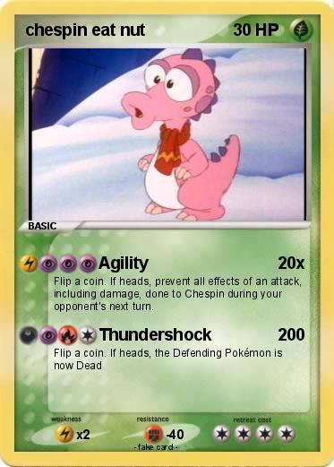 Pokemon chespin eat nut