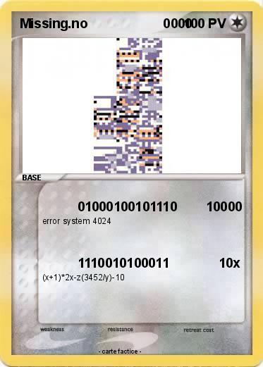 Pokemon Missing.no                     0000