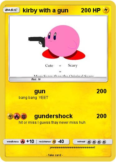 Pokemon kirby with a gun